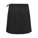 ONLY Villa Wrap Tie Skirt Denim Gua - Washed Sort
