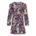 KIDS ONLY Luva Langærmet Aop Smock Kjole Ptm - Cloud Dancer