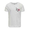 KIDS ONLY Lana S/S O-Neck Top Box Jrs - Cloud Dancer