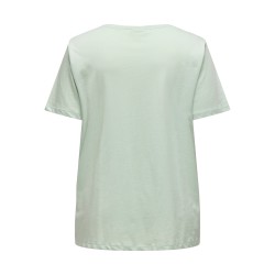 ONLY CARMAKOMA Telly Life Kortærmet Boxy Tee Jrs - Subtle Green