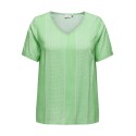 ONLY CARMAKOMA Marrakesh Life Kortærmet Top V-Neck Aop - Spring Bouquet