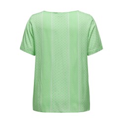 ONLY CARMAKOMA Marrakesh Life Kortærmet Top V-Neck Aop - Spring Bouquet