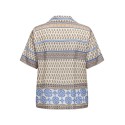 ONLY CARMAKOMA Beth Life S/S V-Neck Top Aop - Cloud Dancer