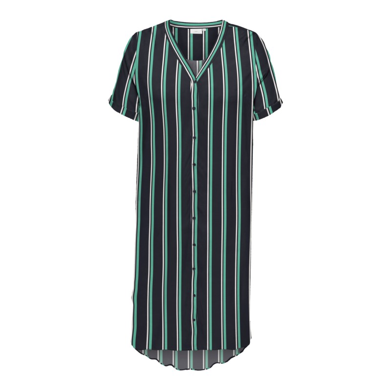 ONLY CARMAKOMA Baboost Life S/S Shirt Kjole Aop - Night Sky