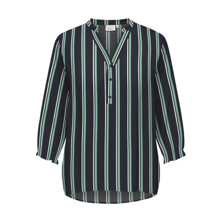 ONLY CARMAKOMA Baboost Life 3/4 Sleeve Blouse Aop - Night Sky