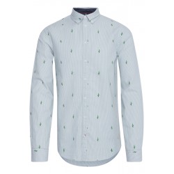 Blend langærmet Skjorte - Lyseblå