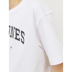 JACK & JONES Junior Caleb Varsity T-shirt - Hvid