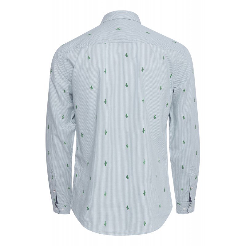 Blend langærmet Skjorte - Lyseblå