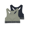 NAME IT Kids Kort Top Bralette 2-Pak - Seagrass