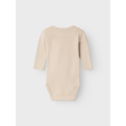 NAME IT Body 2P Langærmet Humus - Humus