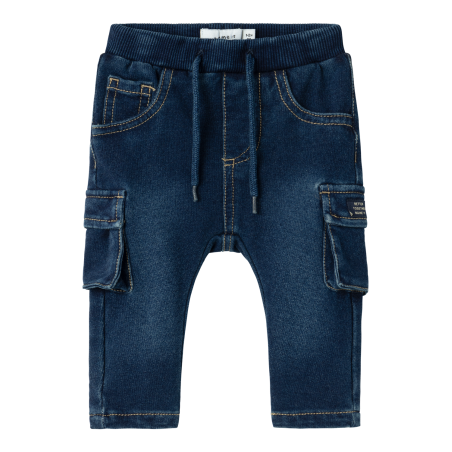 NAME IT Ben Bag Swe Cargo Jeans 2770-Tr - Dark Blue Denim
