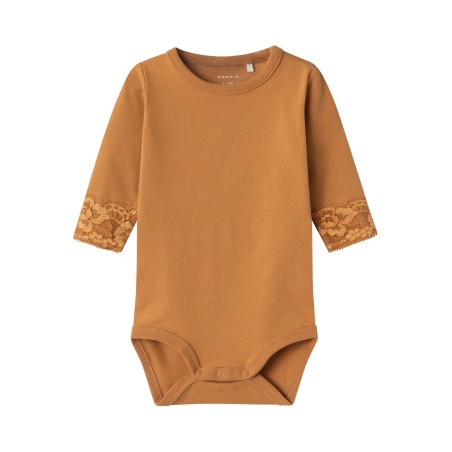 NAME IT Kina Langærmet Body - Almond