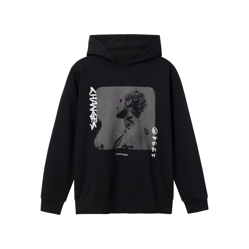 LMTD Nlnatlaz Justinbieber Sweat Wh Bru Unv - Sort