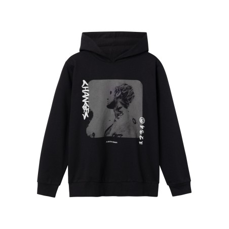 LMTD Nlnatlaz Justinbieber Sweat Wh Bru Unv - Sort