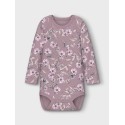 NAME IT Body 3P Langærmet Grape Flower - Grape Shake
