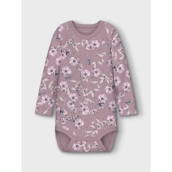 NAME IT Body 3P Langærmet Grape Flower - Grape Shake