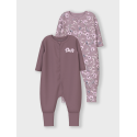 NAME IT Nightsuit 2P Zip Ff Grape Flower - Grape Shake