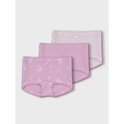 NAME IT Tights 3P Pink Butterfly - Pink Lavender