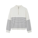 LMTD Kacy Langærmet Half Zip Knit - Hvid Alyssum