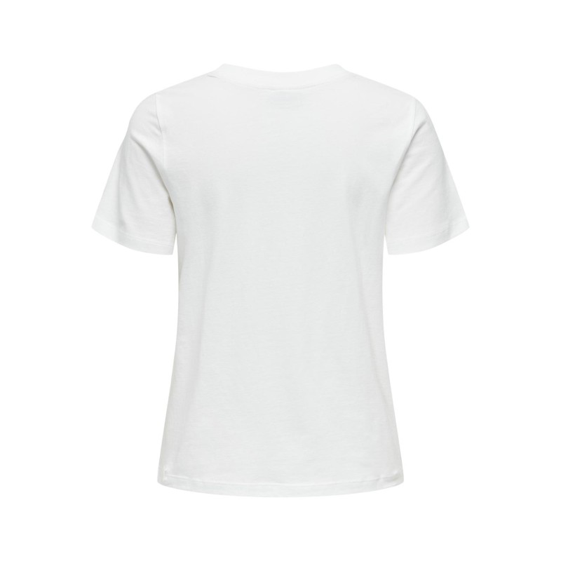 JDY Pisa S/S Print Top Jrs - Cloud Dancer