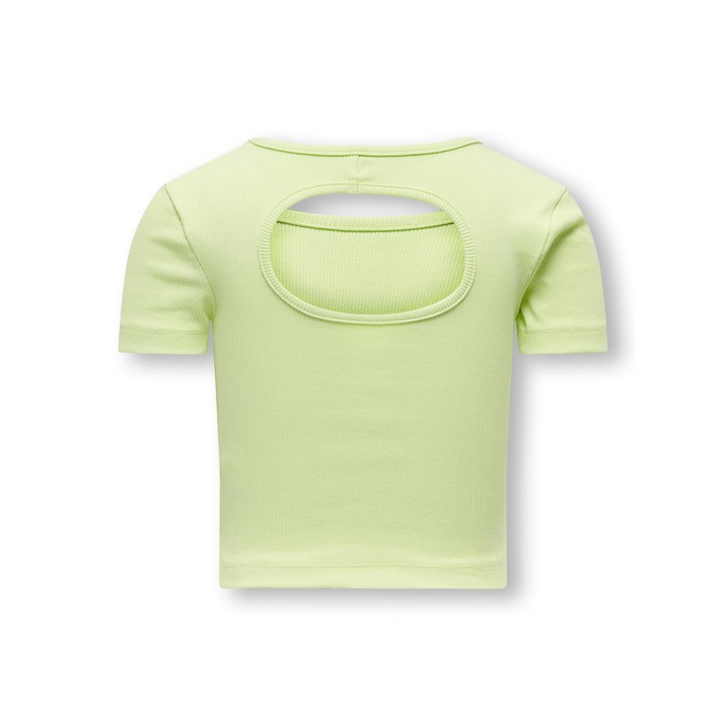 KIDS ONLY Nekortærmeta S/S Cut Out Top Box Jrs - Shadow Lime
