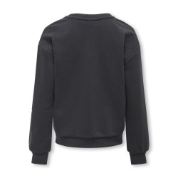 KIDS ONLY Melanie Langærmet Grafit O-Neck Box Ub Swt - Charcoal Art