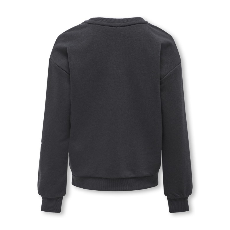 KIDS ONLY Melanie Langærmet Grafit O-Neck Box Ub Swt - Charcoal Art