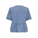 ONLY Noelle S/S Denim Top - Light Blue Denim