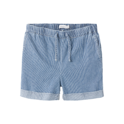 NAME IT Nkfbella Højtaljede Brede Denim Korts 4405-Ip - Medium Blue Denim
