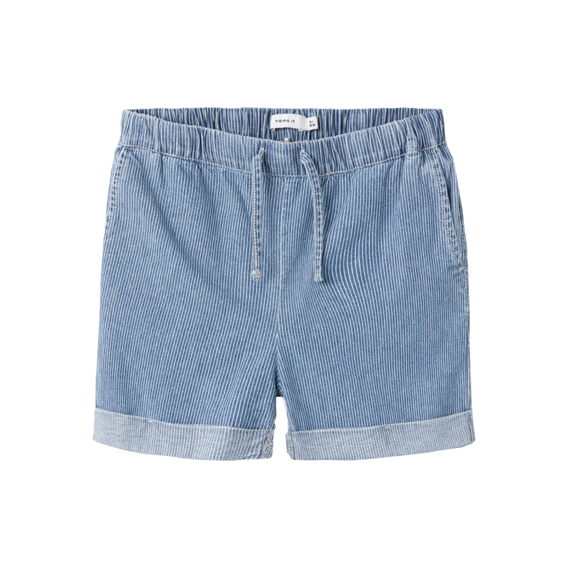 NAME IT Nkfbella Højtaljede Brede Denim Korts 4405-Ip - Medium Blue Denim