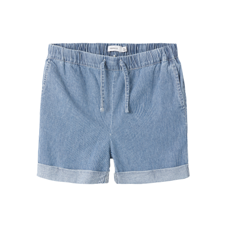 NAME IT Nkfbella Højtaljede Brede Denim Korts 4405-Ip - Medium Blue Denim