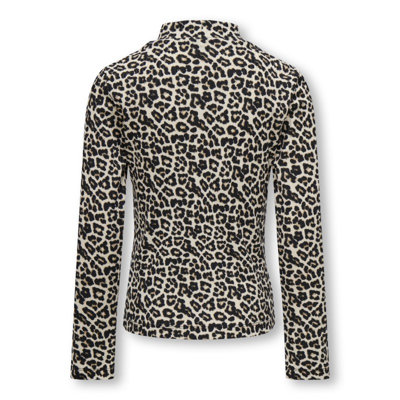KIDS ONLY Migan Turtle Neck Top Aop Jrs - Pumice Stone