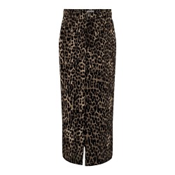 ONLY Cilla-Anlie Lang Aop Slit Skirt Pnt - Sort