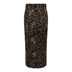 ONLY Cilla-Anlie Lang Aop Slit Skirt Pnt - Sort