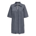 ONLY Gry S/S Denim Kjole - Grey Denim