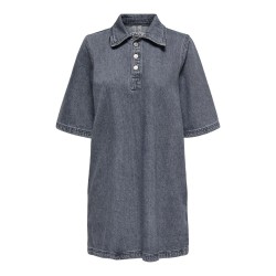 ONLY Gry S/S Denim Kjole - Grey Denim