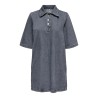 ONLY Gry S/S Denim Kjole - Grey Denim
