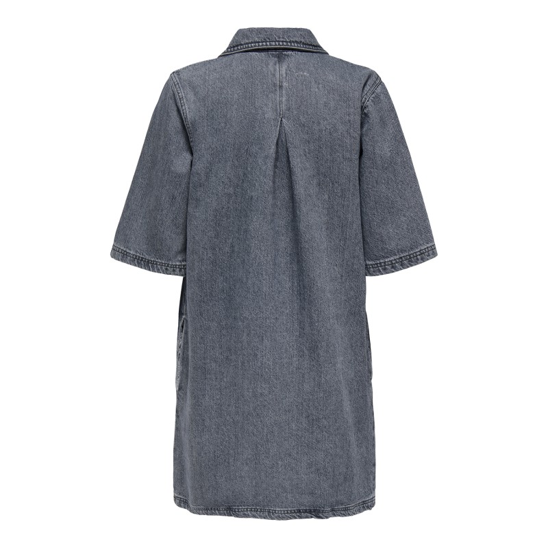 ONLY Gry S/S Denim Kjole - Grey Denim