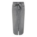 ONLY Gianna Belted Midi Skirt Dot Denim - Medium Grey Denim