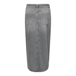 ONLY Gianna Belted Midi Skirt Dot Denim - Medium Grey Denim