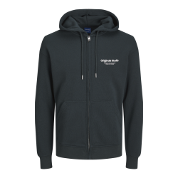 JACK & JONES Jorvesterbro Sweat Zip Hood  Pls - Forest River