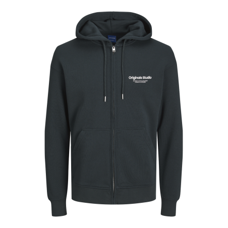 JACK & JONES Jorvesterbro Sweat Zip Hood  Pls - Forest River