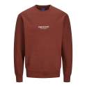 JACK & JONES Jorvesterbro Sweat Crew Neck Pls - Brandy Brown