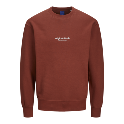 JACK & JONES Jorvesterbro Sweat Crew Neck Pls - Brandy Brown