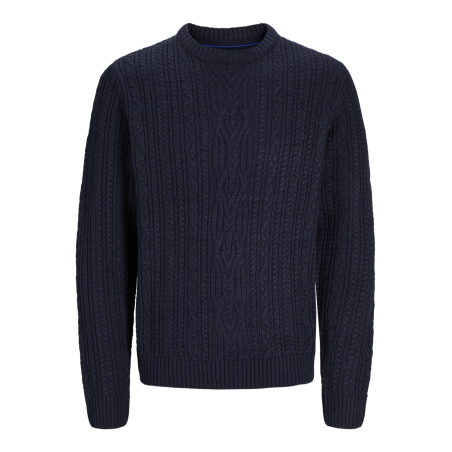 JACK & JONES Jprbludiogo Cable Knit Ln - Night Sky