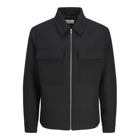 JACK & JONES Jprblurukortærmetel Wool Blend Jakke Pls - Sort