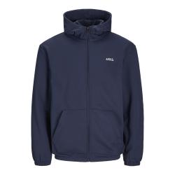 JACK & JONES Jcobasic Zip Hood Sweat Pls - Navy Blazer