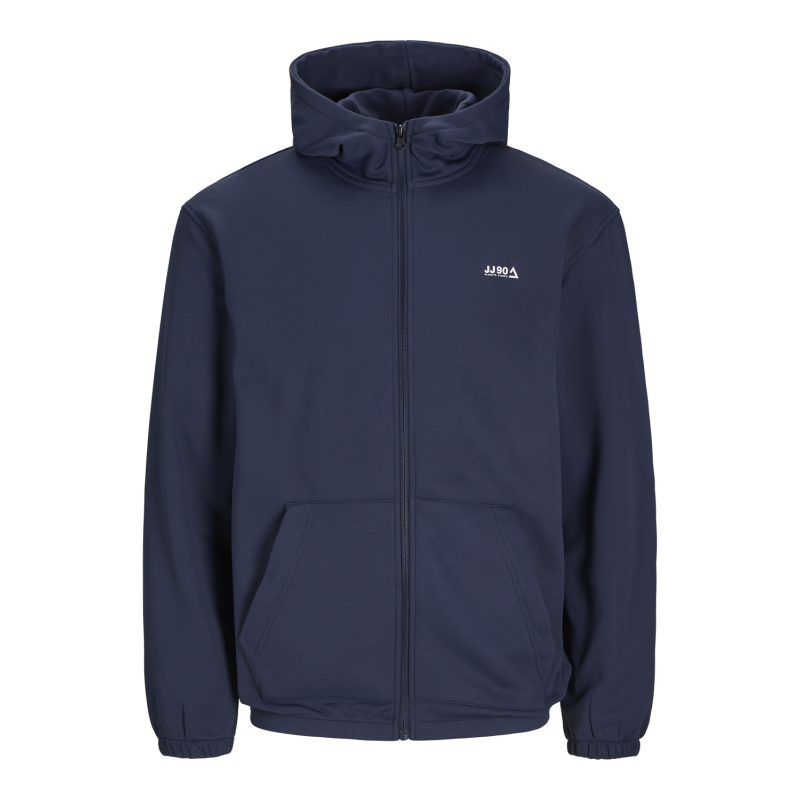 JACK & JONES Jcobasic Zip Hood Sweat Pls - Navy Blazer