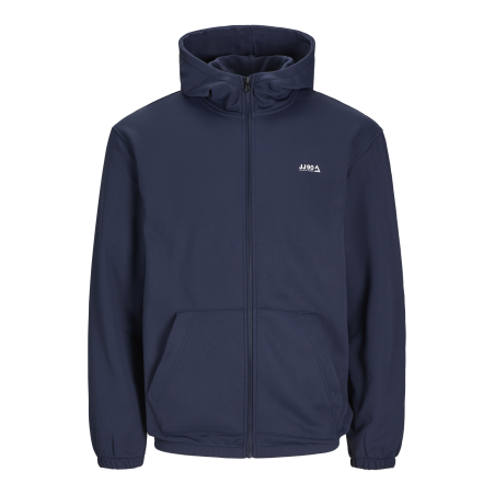 JACK & JONES Jcobasic Zip Hood Sweat Pls - Navy Blazer