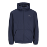 JACK & JONES Plus Jcobasic Zip Hood Sweatshirt - Navy Blazer